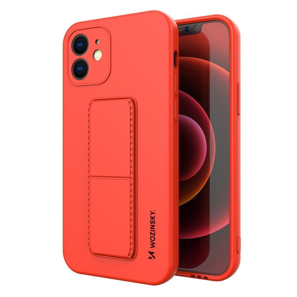 Silikonowe etui z podstawką Wozinsky Kickstand Case - etui iPhone XS Max - czerwone
