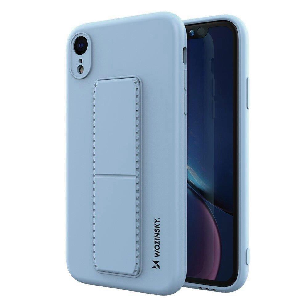 Silikonowe etui z podstawką Wozinsky Kickstand Case - etui iPhone XR - jasnoniebieskie