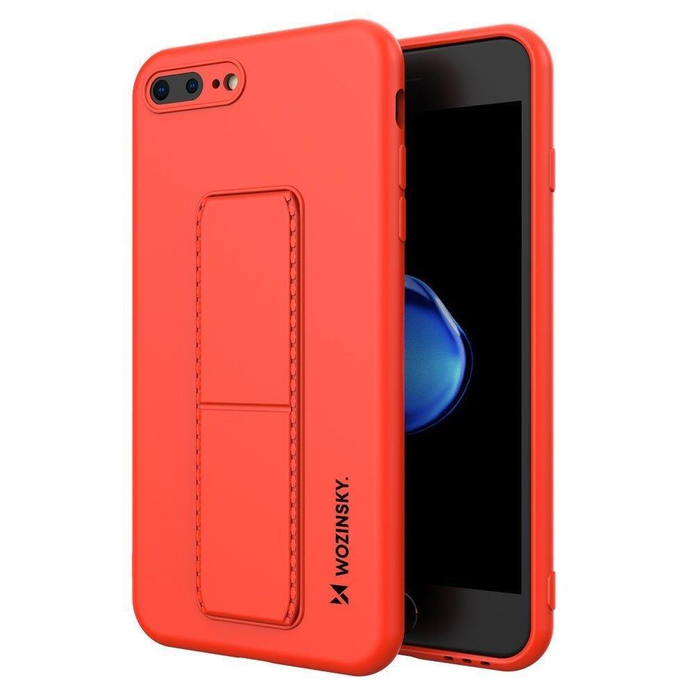 Silikonowe etui z podstawką Wozinsky Kickstand Case - etui iPhone 8 Plus / iPhone 7 Plus - czerwone