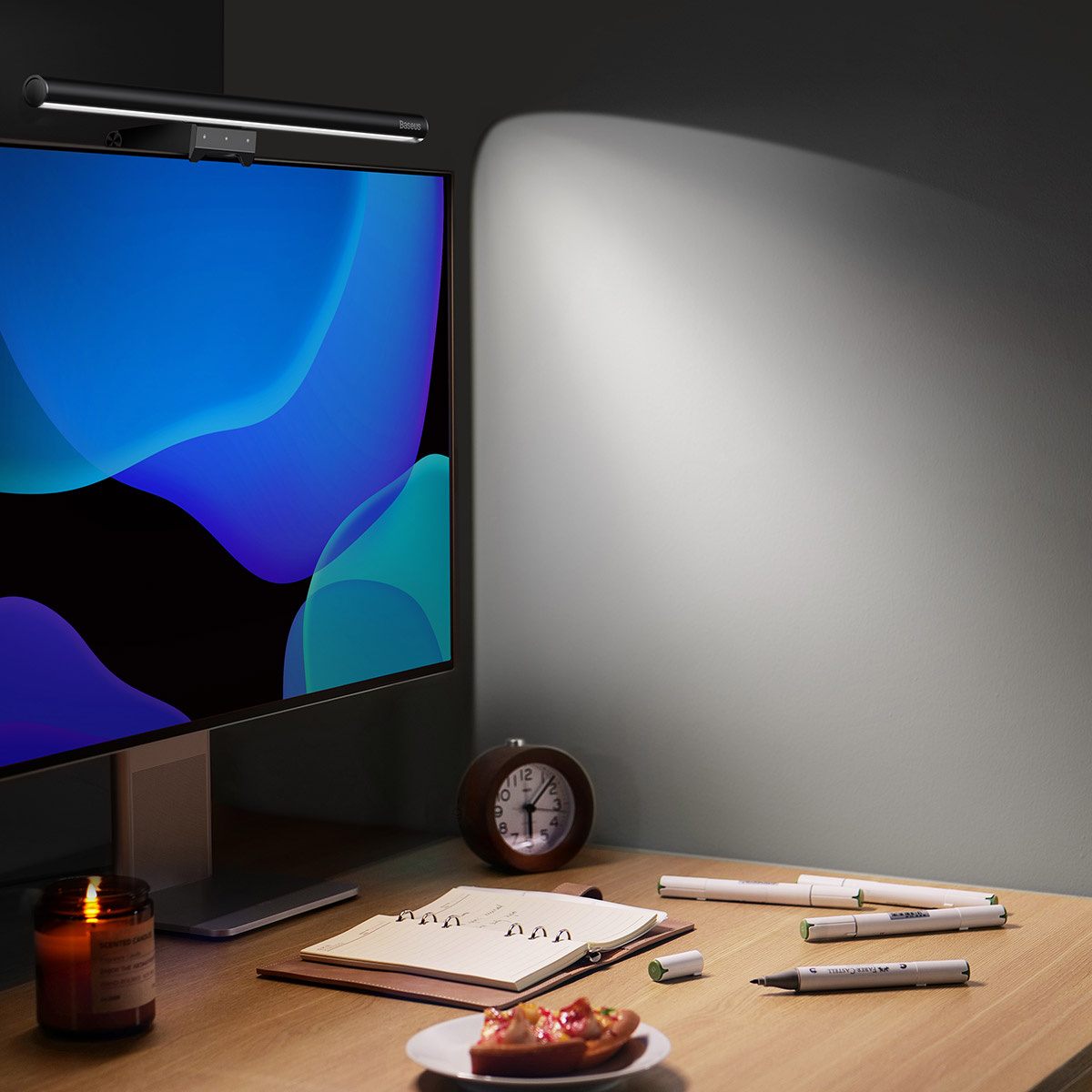 Baseus i-wok2 LED-Lampe für Desktop-Bildschirmbeleuchtung schwarz