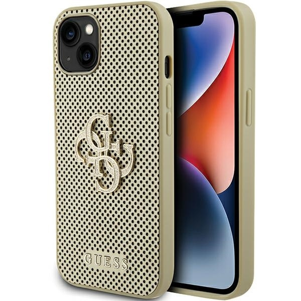 Guess Perforated 4G Glitter iPhone 15 Pro Max Case - Czarny 