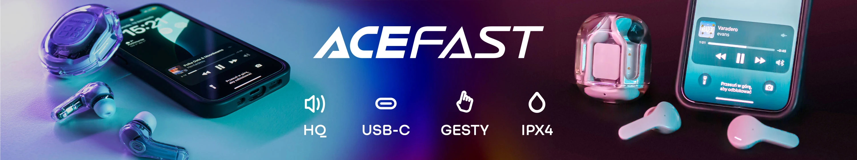 Słuchawki Acefast T6 i T8 na hurtel.com