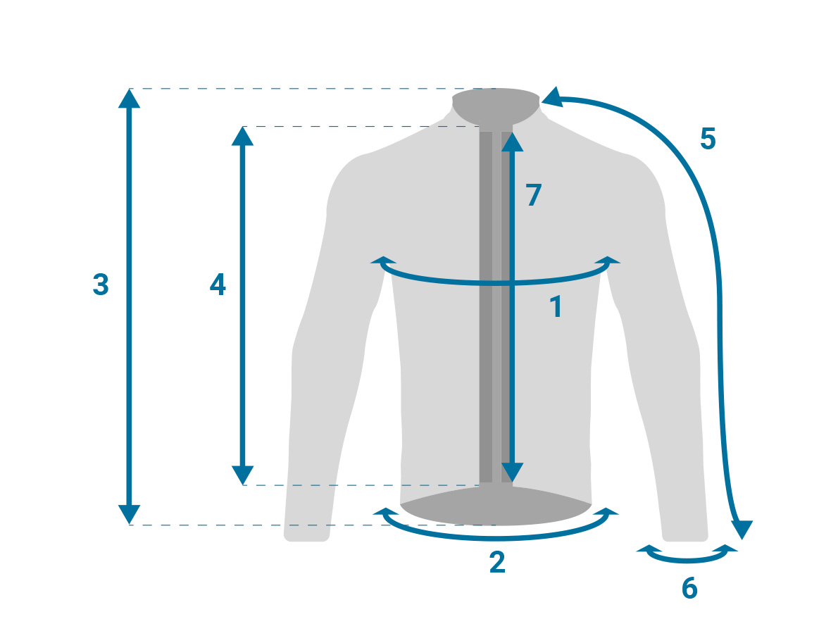 A graphic showing how to measure T-shirt dimensions