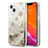 Guess GUHCP13SLGPEGO iPhone 13 mini 5.4" Gold/Gold Hardcase Peony Liquid Glitter