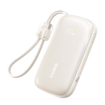 Baseus EnerFill FC21 Qpow 3 Ultra 10000mAh 45W Power Bank with Digital Display and Detachable USB-C - Lightning Cable - Titanium