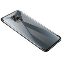 Clear Color Case Gel TPU Electroplating frame Cover for Motorola Moto G9 Play black