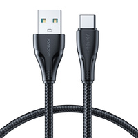 Joyroom USB - USB C 3A cable Surpass Series for fast charging and data transfer 0.25 m black (S-UC027A11)