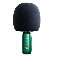 Joyroom wireless karaoke microphone with Bluetooth 5.0 speaker 2500mAh green (JR-K3 green)