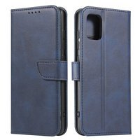 Magnet Case elegant bookcase type case with kickstand for Samsung Galaxy A51 5G blue