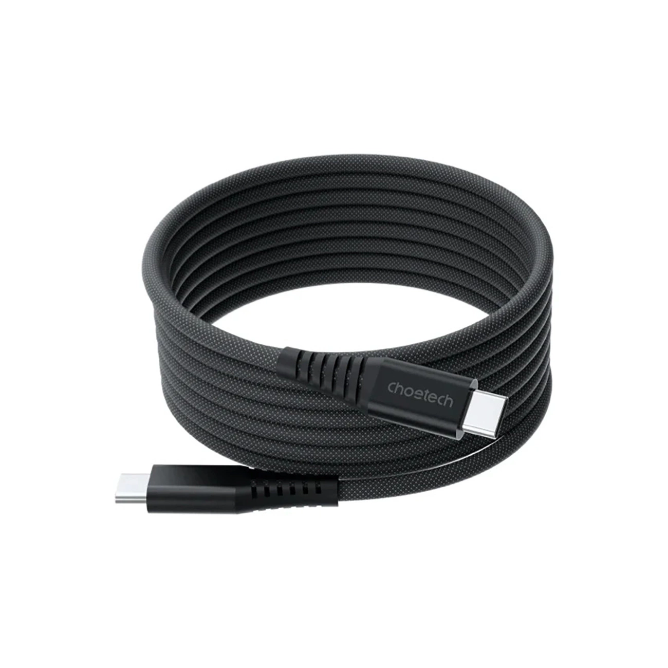 Coiled Choetech XCC-1051 Cable on white background