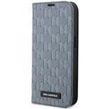 Karl Lagerfeld KLBKP14XSAKLHPG iPhone 14 Pro Max 6.7&quot; bookcase silver/silver Saffiano Monogram