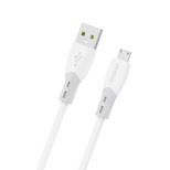 Kabel Dudao L25SM 3 A USB-A - micro USB z miękkim silikonowym oplotem 1 m - biały