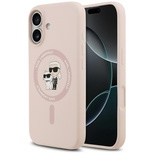 Karl Lagerfeld Silikon Karl&amp;Choupette Ring MagSafe Case für iPhone 17 - Pink