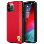 Ferrari FESAXHCP12MRE iPhone 12/12 Pro 6.1&quot; rot/rot Hardcase On Track Carbon Stripe