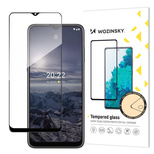 Wozinsky super tough full glue tempered glass full screen with frame case friendly nokia g21 / g11 black