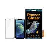 Szkło hartowane PanzerGlass E2E Super+ Microfracture antybakteryjne na iPhone 12 mini - z czarną ramką