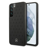 Mercedes Leather Stars Pattern Case for Samsung Galaxy S22+ - Black