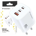 Wozinsky CGWCW 65W GaN Wall Charger USB-A / 2 x USB-C - White