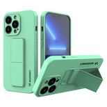Wozinsky Kickstand Case iPhone 13 Silicone Case with Stand Mint