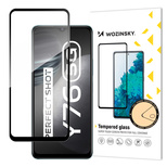 Wozinsky Tempered Glass Full Glue Super Tough Screen Protector Full Coveraged with Frame Case Friendly for Vivo Y76 5G / Y76s / Y74s black