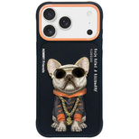 Etui Nimmy Glasses Cool Dog do iPhone 17 - czarne