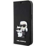 Karl Lagerfeld KLBKP14XSANKCPK iPhone 14 Pro Max 6,7&quot; Bücherregal schwarz/schwarz Saffiano Karl &amp; Choupette