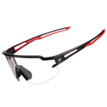 Okulary rowerowe Rockbros 10173 fotochromowe UV400 -  czarno-czerwone