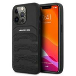 AMG AMHCP13XGSEBK iPhone 13 Pro Max 6,7" czarny/black hardcase Leather Debossed Lines