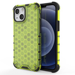 Honeycomb Case armor cover with TPU Bumper for iPhone 13 mini green