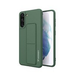 Wozinsky Kickstand Case Silicone Stand Cover for Samsung Galaxy S21 + 5G dark green