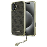 Guess 4G Charms Collection case for iPhone 16 - brown