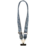 Guess Universal CBDY 4G Tether Patch Strass Metal Logo Phone Lanyard - Blue