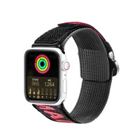 Dux Ducis Strap (Outdoor Version) pasek Apple Watch Ultra, SE, 9, 8, 7, 6, 5, 4, 3, 2, 1 (49, 45, 44, 42 mm) nylonowa opaska bransoleta czarno-czerwony
