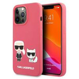 Etui Karl Lagerfeld Silicone Karl&Choupette na iPhone 13 Pro / iPhone 13 - różowe