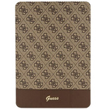 Etui Guess 4G Stripe Allover na iPad 10.2" - brązowe