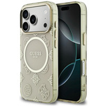 Guess IML Peony Dot MagSafe Hülle für iPhone 17 Pro – Beige