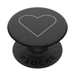 Popsockets 2 Halter und Telefonständer mit weißem Herz und schwarzem Rand