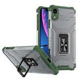 Crystal Ring Case Kickstand Tough Rugged Cover for iPhone XR green