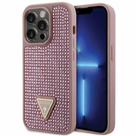 Guess GUHCP14LHDGTPP iPhone 14 Pro 6.1" pink/pink hardcase Rhinestone Triangle