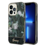 Guess Jungle Collection Hülle für iPhone 14 Pro Max – grün