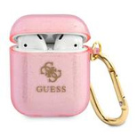 Guess GUA2UCG4GP AirPods cover pink/pink Glitter Collection