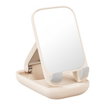 Verstellbarer Telefonständer mit Spiegel Baseus Seashell Series – Beige