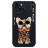 Etui Nimmy Glasses Cool Dog na iPhone 15 - czarne