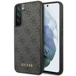 Guess GUHCS23SG4GFGR S23 S911 Grau/Grau Hardcase 4G Metal Gold Logo