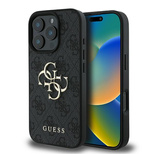Guess 4G Big Logo Case for iPhone 16 Pro - Black