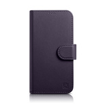 iCarer Wallet Case 2in1 Case iPhone 14 Leather Flip Cover Anti-RFID Dark Purple (WMI14220725-DP)