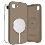 Tech-Protect Liquid Silicone MagSafe iPhone 16e Hülle - Braun