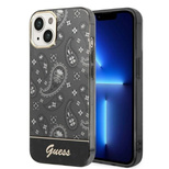 Guess Bandana Paisley Case für iPhone 14 / 15 / 13 6.1&quot; - Schwarz