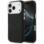 Mercedes Silicone Vintage Logo MagSafe Case for iPhone 17 Pro - Black