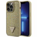 Guess GUHCP14LHDGTPD iPhone 14 Pro 6,1" Gold/Gold Hardcase Strass Dreieck